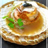 活ホタテのグリル！醤油バター風味☆